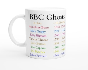 BBC Ghosts 11oz Ceramic Mug | Six Idiots Coffee Cup | Horrible Histories Group Mug