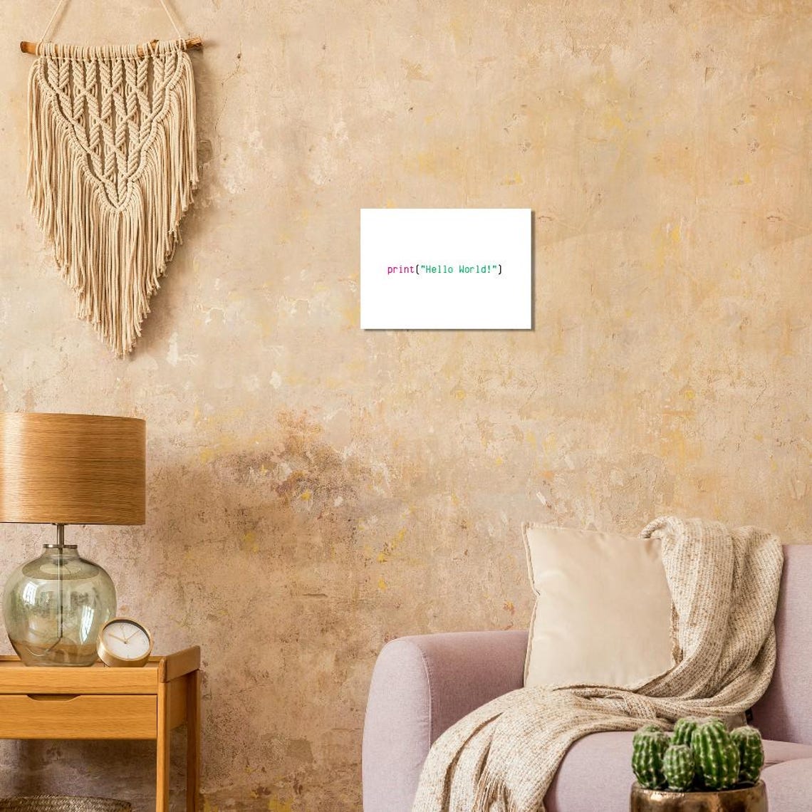 Hello World Poster - Computing Wall Art - Python, Programming, Coding ...