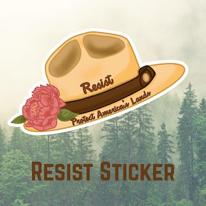 Protect Public Lands Sticker: Park Ranger Hat Vinyl Decal