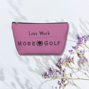 Pink Lady Golfer Zipper Pouch, Clipon Cosmetic Bag, Ekologiczny organizer do torebki, Prezent w postaci kosmetyczki dla koleżanki z drużyny sportowej, Idealny do podróży
