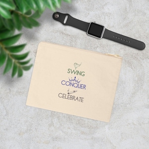 Damen Golfer Reißverschlusstasche, Damen Mini Tote Reise-Accessoire, Geldbörse Organizer für weibliche Toilettenartikel und Make-up, Country Club-Ausflug