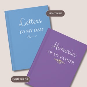 Diario "En memoria de mi padre" con nombre personalizado, Cartas a mi papá, diario de tapa dura, regalo de autocuración para hija o hijo.