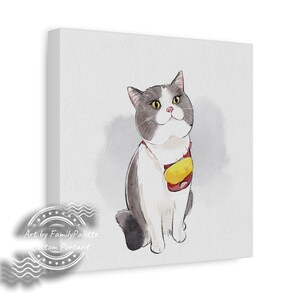 Hand-painted watercolor picture, Personalized pets,Custom Portraits, Cartoon version, character pet portrait, custom design from Photos