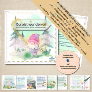 Tarjetas de afirmación para niños | Desarrollo del lenguaje y autoconfianza | Descargar PDF
