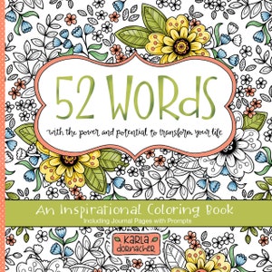 DESCARGA INSTANTÁNEA 52 PALABRAS con páginas de diario Libro para colorear cristiano Diario bíblico para adultos Escritura religiosa Digital imprimible