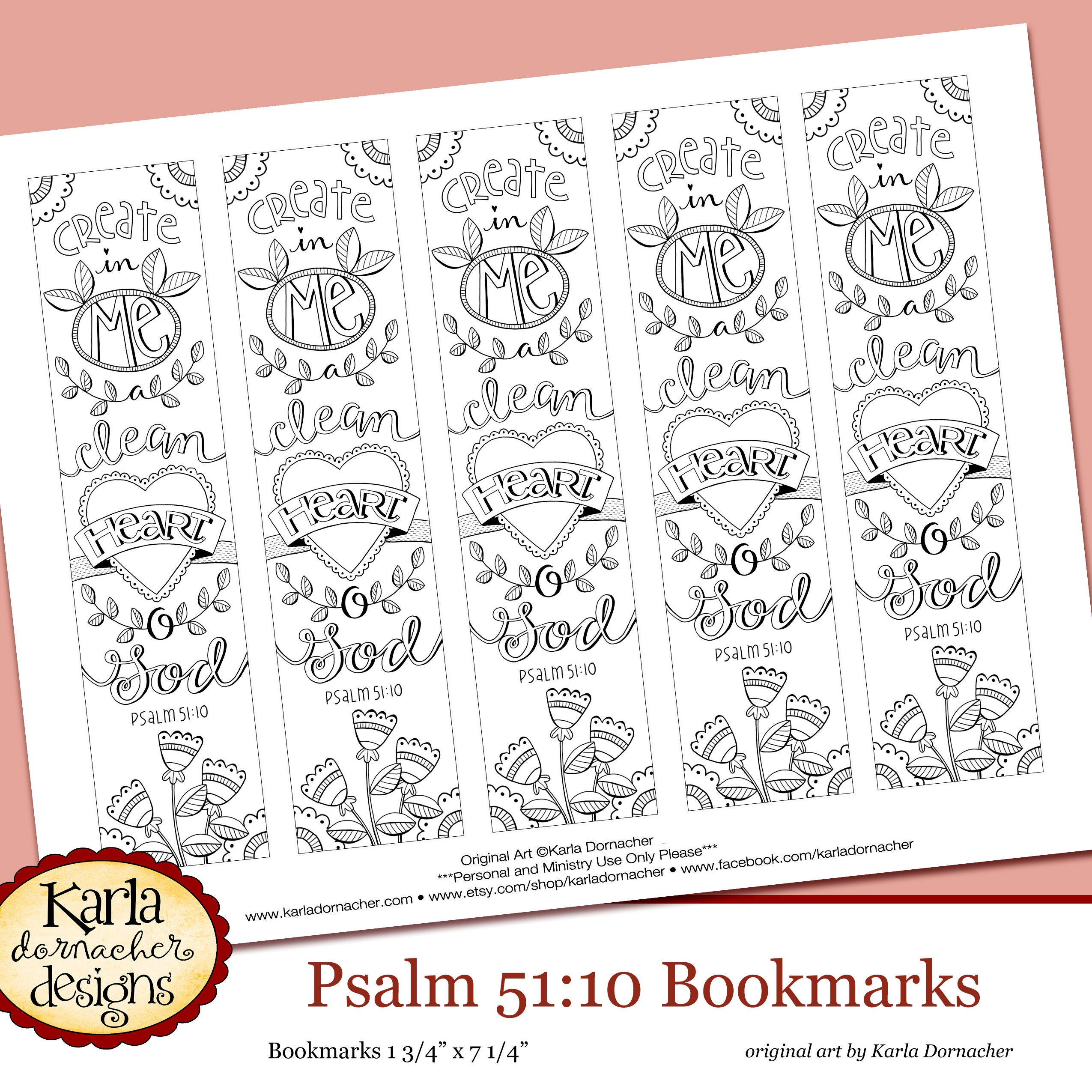 PSALM 51 Create In Me A Clean Heart Bible Journaling Color Etsy UK