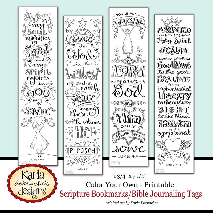 Luke 1 4 Color Your Own Bible Bookmarks Journaling Tags
