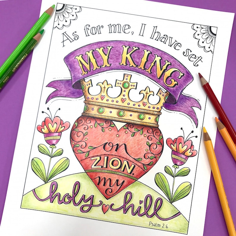 PSALM 2... Holy Hill Bible Journaling Color Your Own INSTANT Etsy