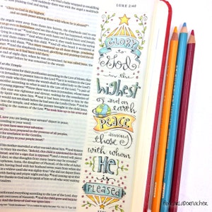 LUKE 1-4... Bible Bookmarks... Bible Journaling Tags INSTANT DOWNLOAD Scripture Digital Printable Download Christian Religious image 2