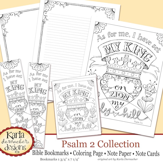 Psalm 2 Holy Hill Bible Journaling Color Your Own INSTANT