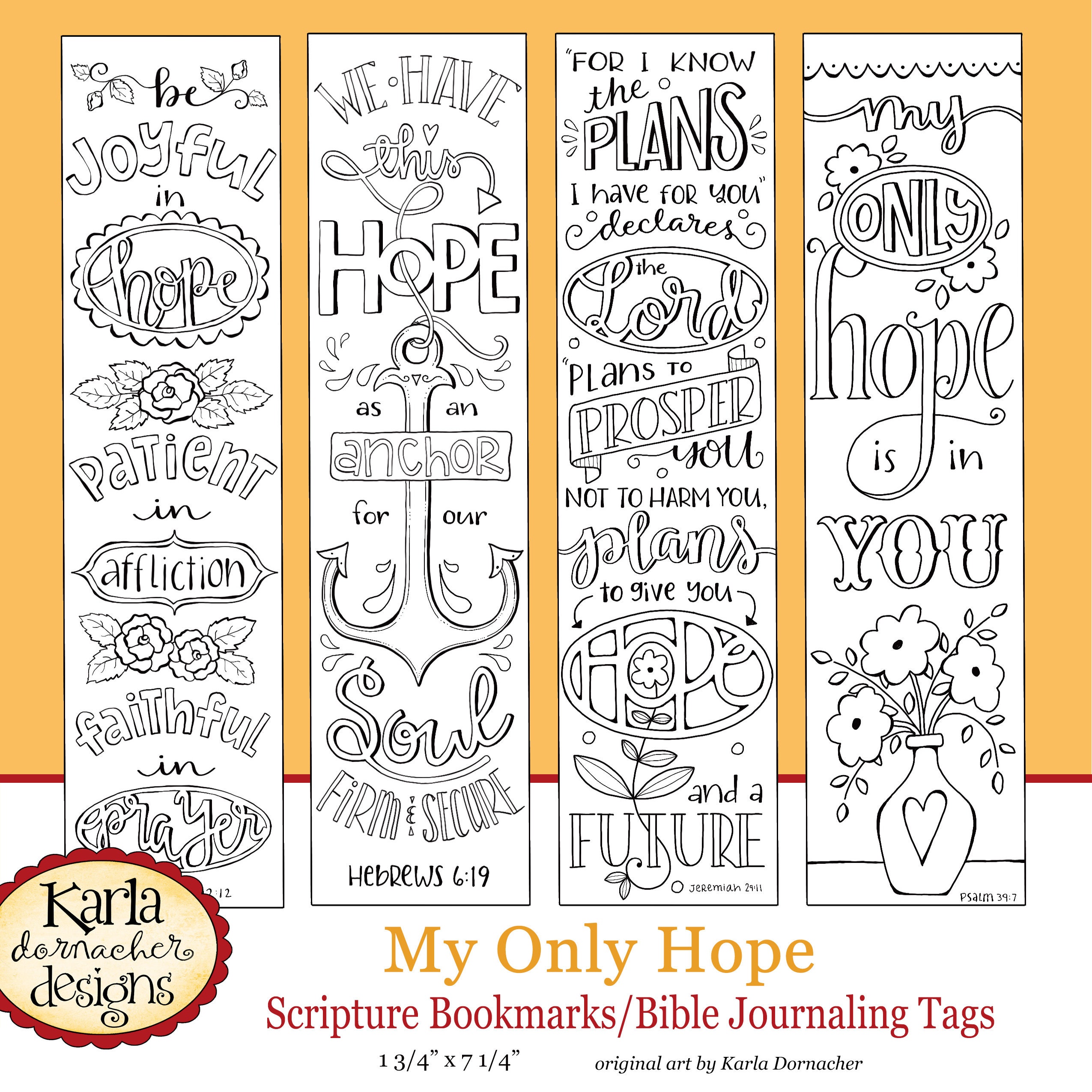 MY ONLY HOPE... Bible Journaling Templates, Tracers, Color Your Own B…