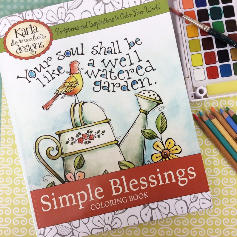 PRINTABLE SIMPLE BLESSINGS Coloring Book... Instant Download... Christian Coloring Book Scripture Christian Religious Digital image 1