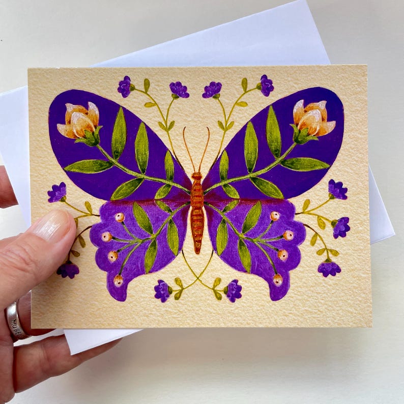 Butterfly Beauties - Blank Note Card Set of 4 - With Envelopes ...