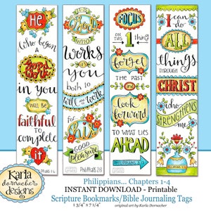 PHILIPPIANS... FULL COLOR Bible Journaling Templates, Tracers, Instant download pdf and jpg Scripture Digital