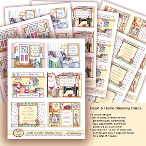 SEGEN KARTEN... Herz & Haus... Sofortiger Download - Christian Printable Art Crafting Bibel Vers Schrift Religiös KD133