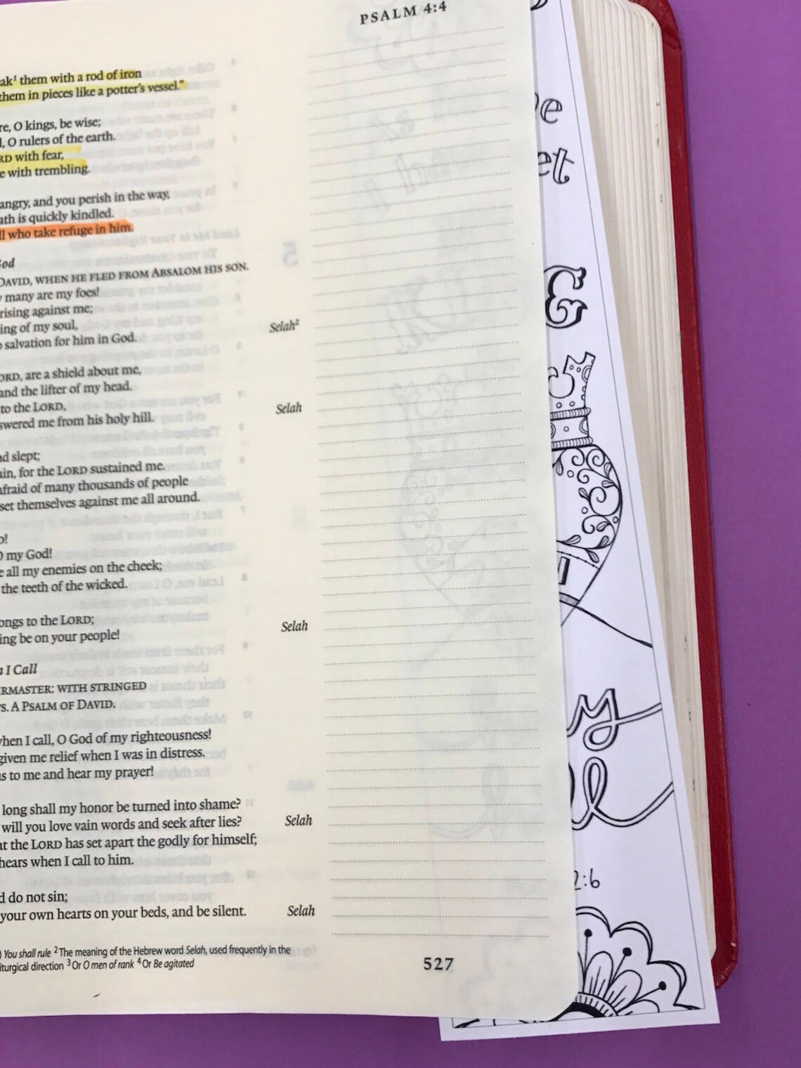 PSALM 2... Holy Hill Bible Journaling Color Your Own INSTANT Etsy