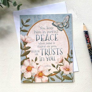 Perfect Peace Scripture Note Card Set – Isaiah 23:6 -Christian Encouragement Gift