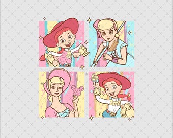 Toy Story, Cowgirl Besties Clipart, Family, Friends Vacation (Digital File)