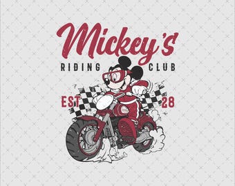 Vintage Mickey Mouse motorshirt, Disneyland Trip (PNG, SVG)