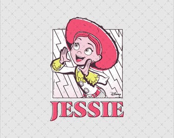 Retro Jessie Charakter PNG, Toy Story Clipart (digitaler Download)
