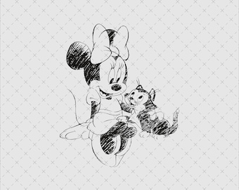 Retro Minnie Mouse PNG, Family Vacation Shirt (Digital File)