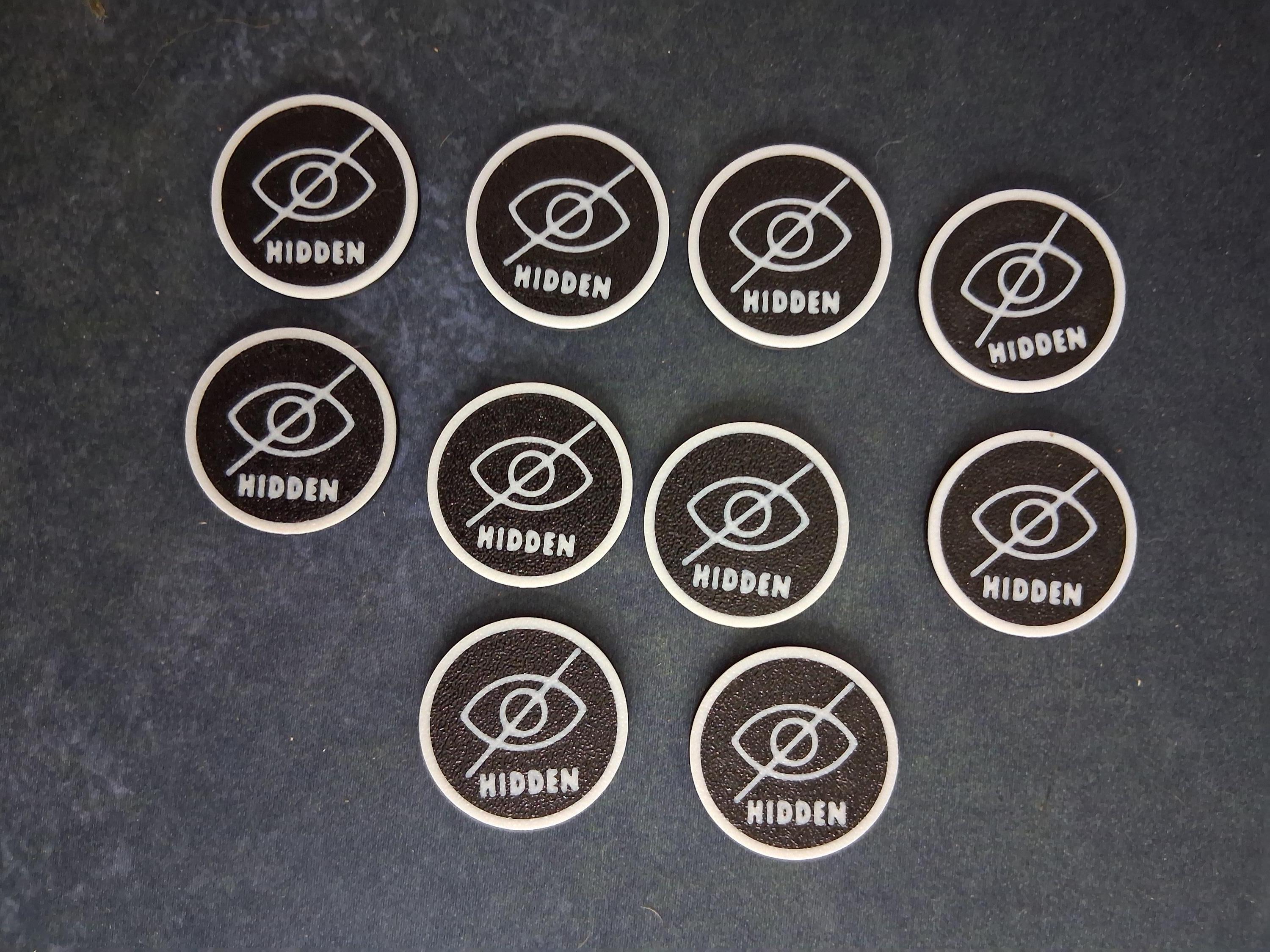 Hidden Tokens 32mm X10 Wargaming Markers Warhammer 40K Infinity Bolt ...