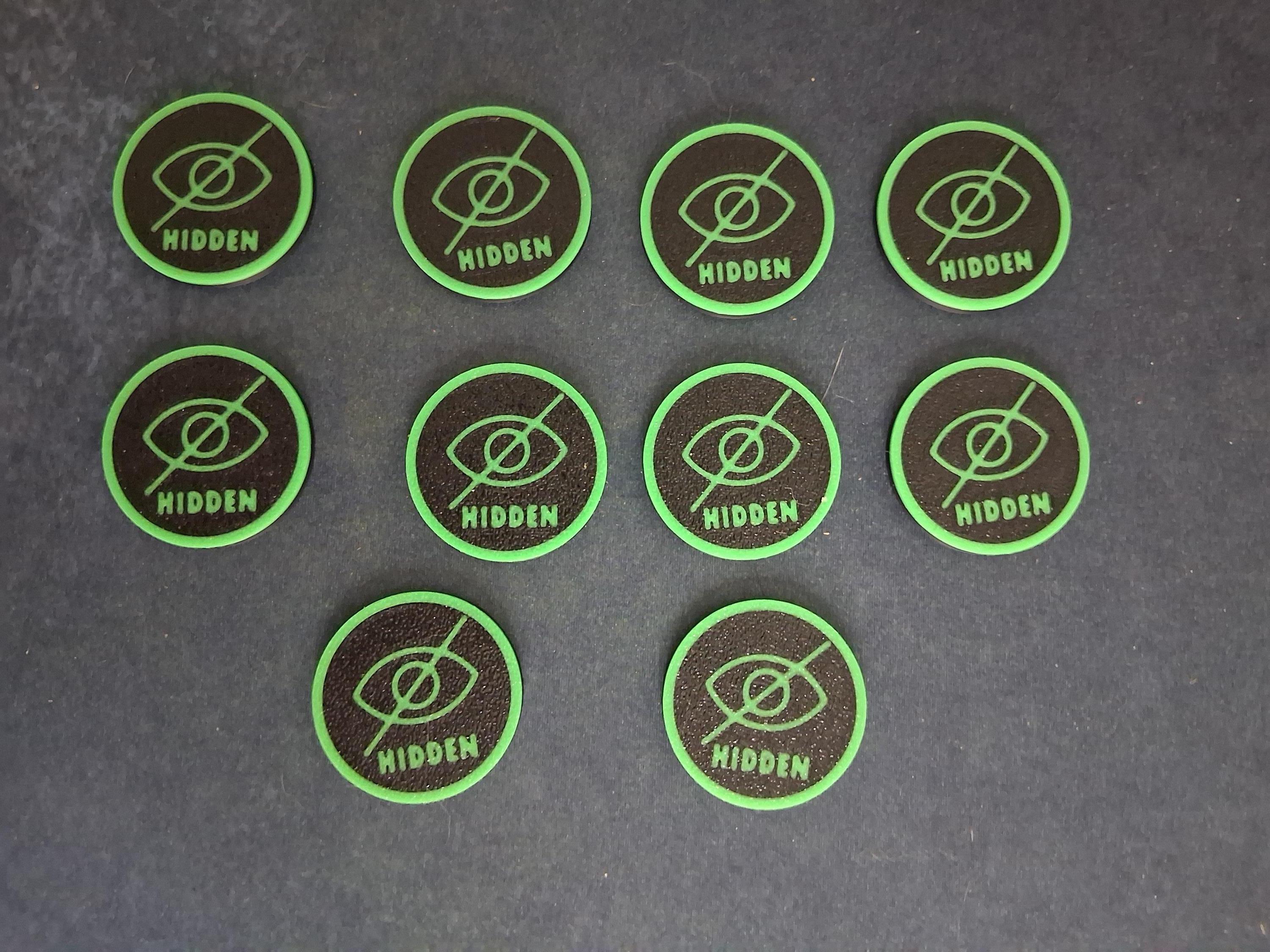 Hidden Tokens 32mm X10 Wargaming Markers Warhammer 40K Infinity Bolt ...