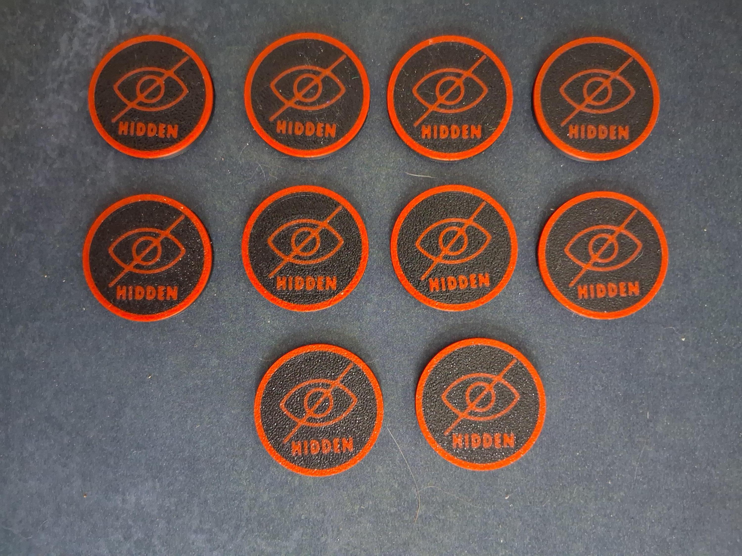 Hidden Tokens 32mm X10 Wargaming Markers Warhammer 40K Infinity Bolt ...
