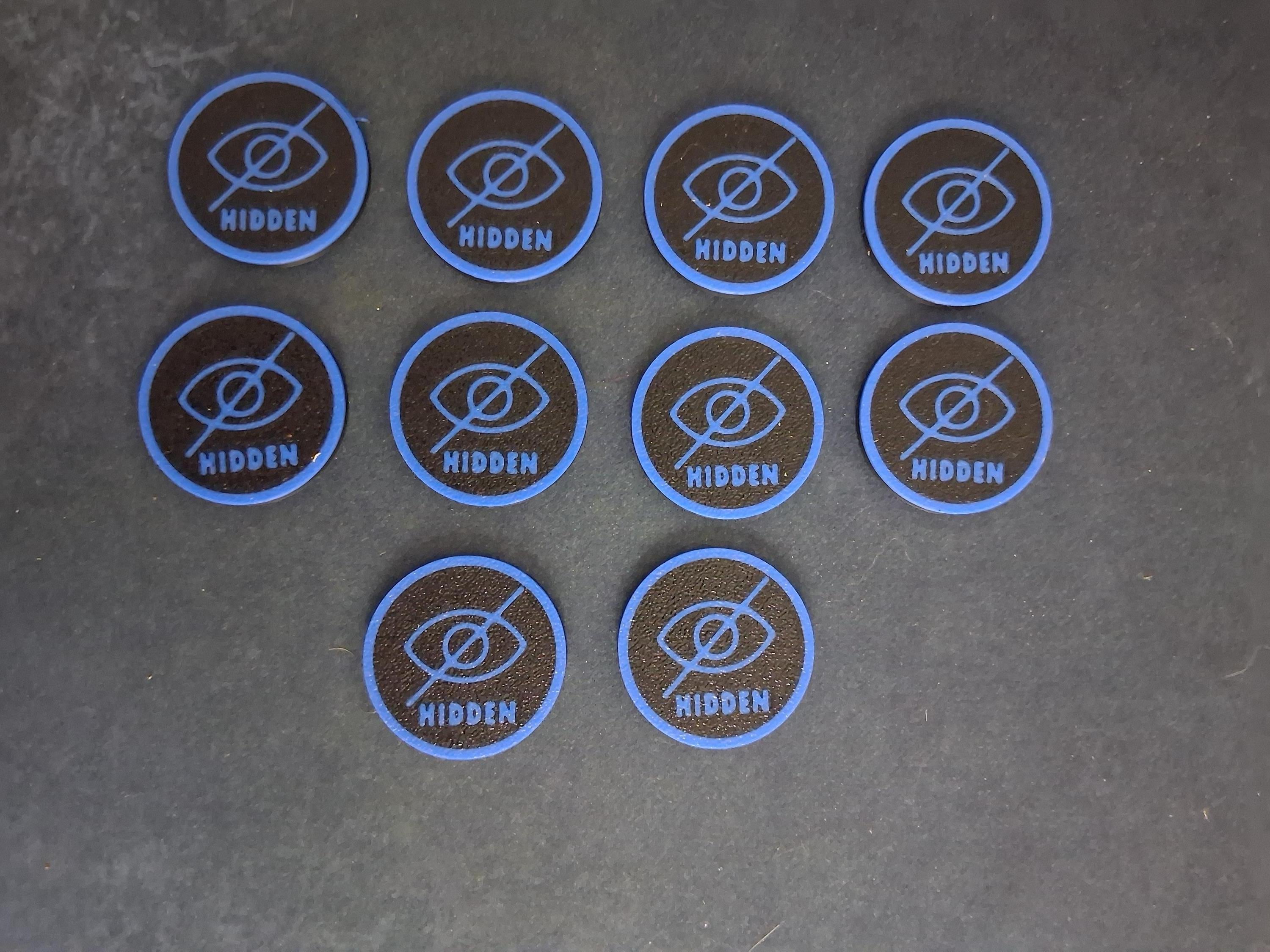 Hidden Tokens 32mm X10 Wargaming Markers Warhammer 40K Infinity Bolt ...