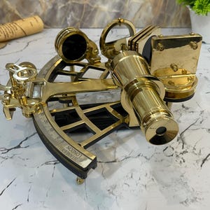 Functional Brass Sextant 9&quot; - Vintage Maritime Navigation Tool