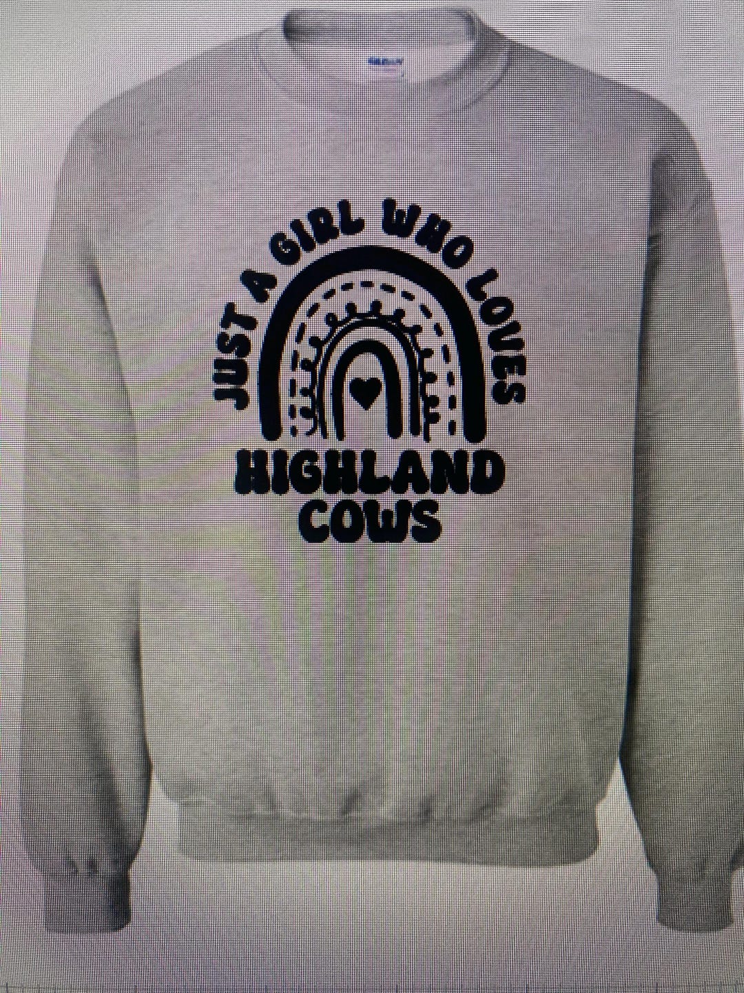 Highland Cow Art Print Knit Pullover Sweater main image 0