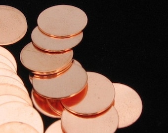 26g Round Metal Stamping Blanks 1//2 Circle 20-Pack Solid Copper Discs