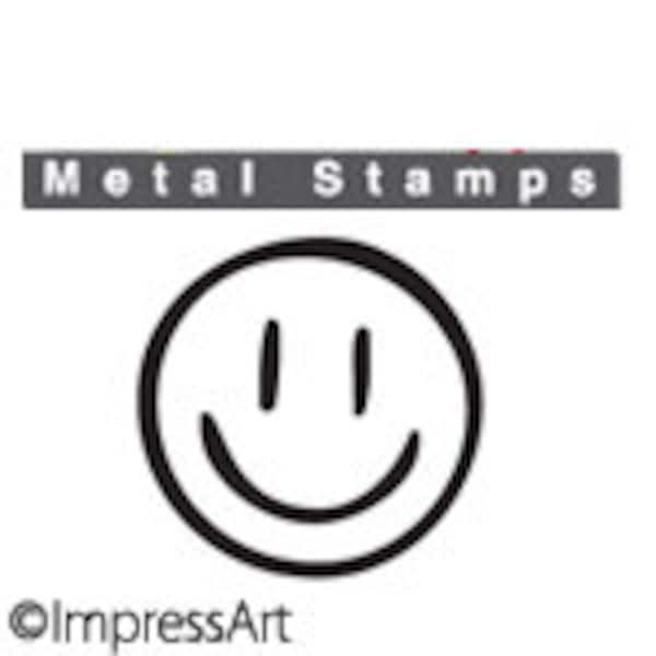 SMILEY FACE Metal STAMP 3mm 1/8 inch by ImpressArt Square Shank Steel Punch for Hand Stamped Jewellery Making Happy Face Design