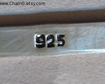 925 Hallmark STAMP Jewelry Design 1mm x 3mm Steel Punch with Bend Marking Metal Jewelry Making 925 Sterling Silver