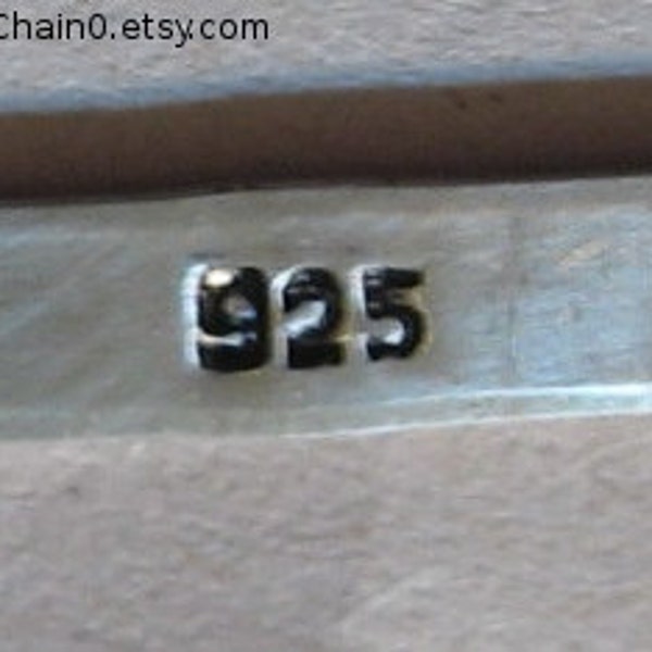 925 Hallmark STAMP Jewelry Design 1mm x 3mm Steel Punch with Bend Marking Metal Jewelry Making 925 Sterling Silver