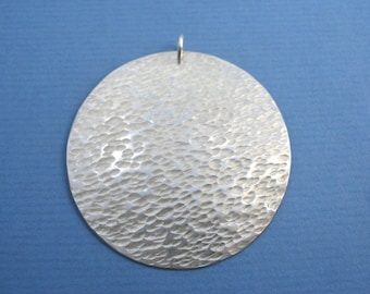 Hammered Texture Design Sterling Silver Pendant