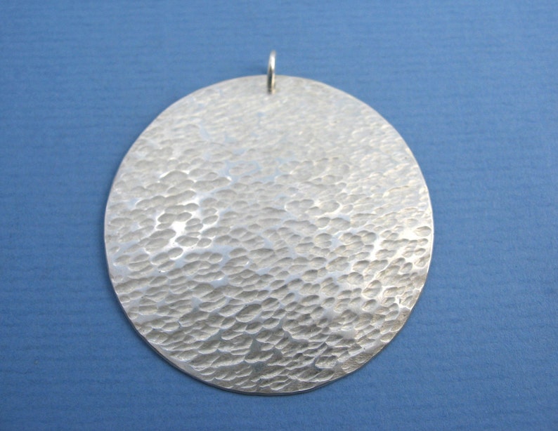 Hammered Texture Design Sterling Silver Pendant Etsy Sweden
