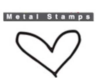 Whimsy HEART Metal STAMP 3mm 1/8" by ImpressArt Jewelry Steel Punch Design for Hand Stamped Jewellery Craft Making