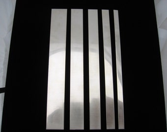 Chapa de plata esterlina de 8 pulgadas por 1 pulgada y 22 g cortada a pedido. Cantidad de suministros: 1