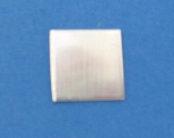 Sterling Silver SQUARE 1 inch 25 mm  Blank Jewelry Making Supply Disk Charm Tag Hand STAMPING Square Blank Sterling Square Disc 1 inch Qty 6