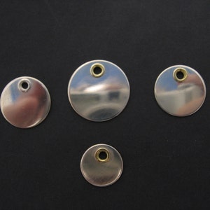 Sterling Silver Discs With Handmade RIVET Smooth Burnish - Etsy