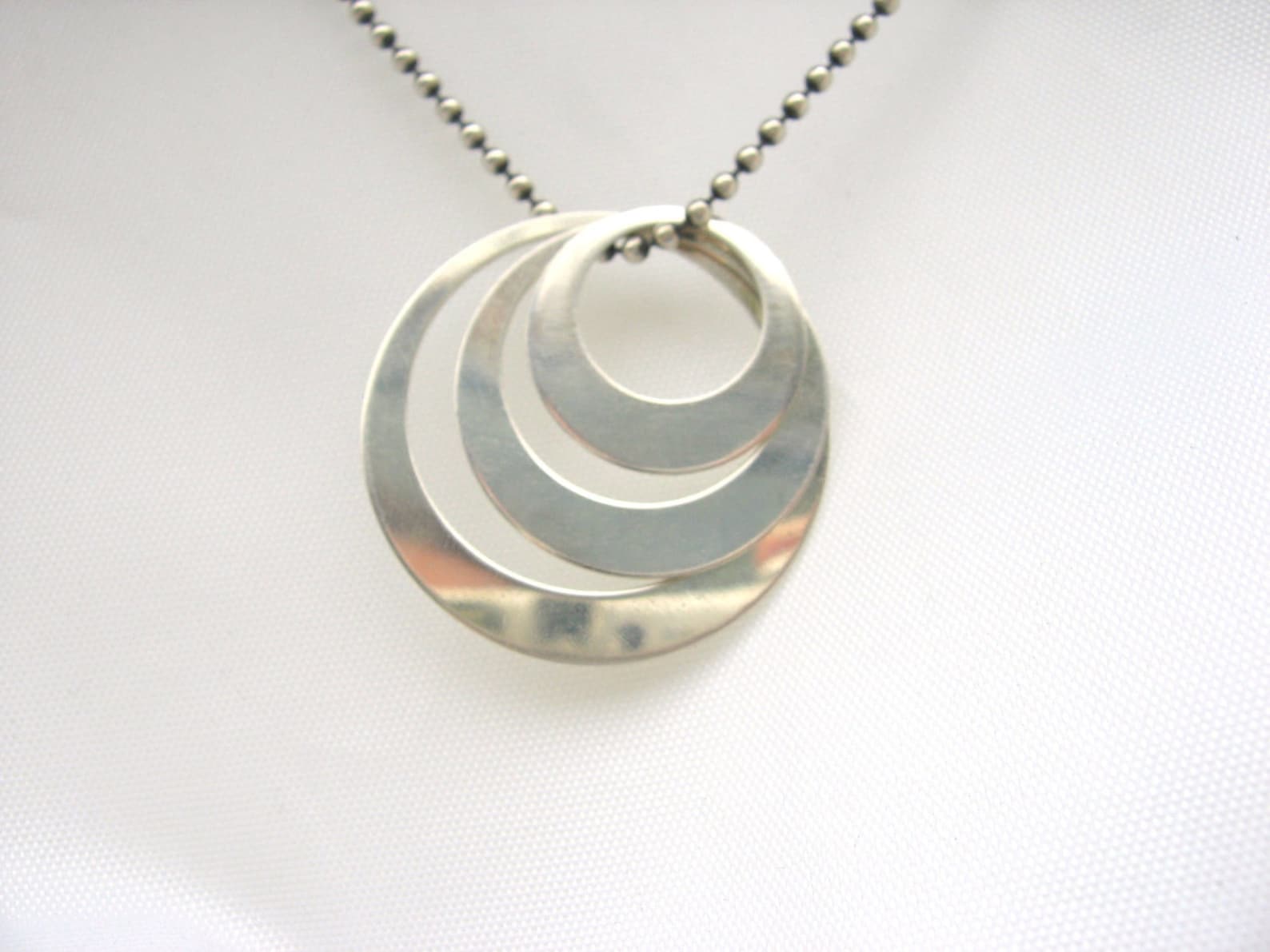 Handmade Sterling Silver Circles Ring – One of a Kind, Organic Design