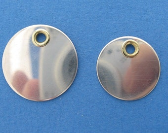 Sterling Silver Disc Handmade Blank RIVET 20 gauge 22 ga 1/2 inch 5/8 inch 3/4 inch Hand Stamping Jewelry Making Round Disk Circle Tags