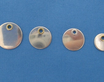 Sterling Silver Disc Handmade Blank RIVET 20 Gauge 22 Ga 1/2 | Etsy