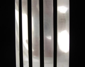 Srebrna Bransoletka Metalowa Pusta Arkusz Materiałów Jubilerskich Prostokątny 16 Gauge 3/8 x 6 cali Spersonalizowane Tłoczenie Ręczne Mankiet Pierścionek