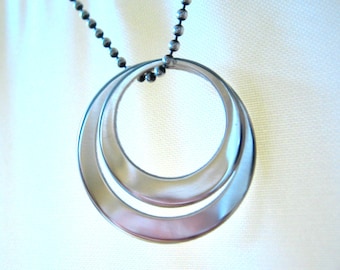 Handmade Sterling Silver Jewellery Asymmetric Circles - Duo