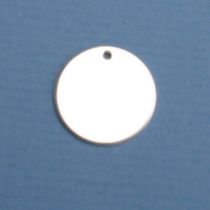 SUPER PREMIUM Sterling Silver Blank Silver Disc Blank Disk Metal Hand Stamping Jewelry Making Supplies 24 Gauge Round Disc 3/4 Inch w/ HOLE