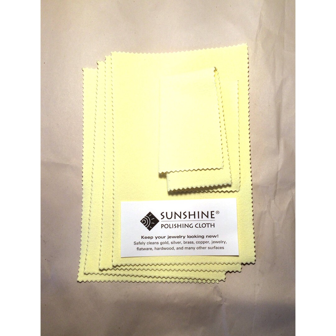 20 Sunshine Polishing Cloth for Sterling Silver, Gold, Brass and