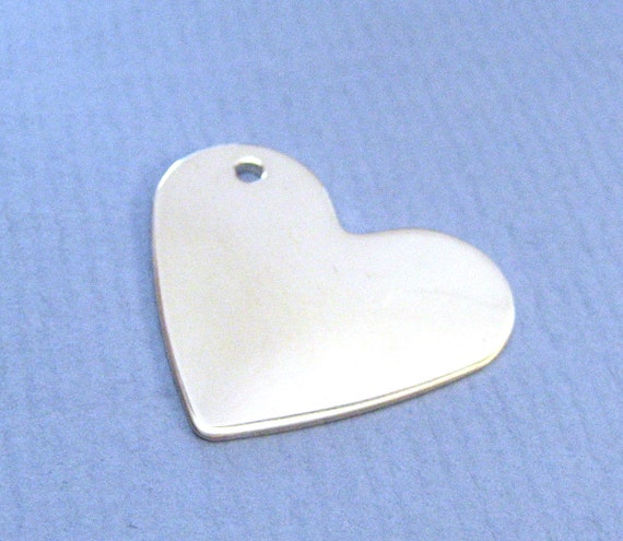 10 x 38mm heart shaped 1.5mm thick aluminium stamping blanks