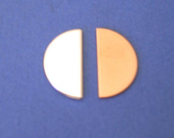 Sterling Silver Half Round Disc Watermelon Slice 1/2 Moon Circle Sector Quality Jewelry Making